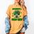 Baseball St Patrick's Day Irish Shamrock Trendy Women's Comfort Colors T-Shirt Mustard Baseball St Patrick's Day Irish Shamrock Trendy Women's Comfort Colors T-Shirt Mustard