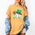 Baseball St Patricks Day Lucky Baseball Player Shamrock Women's Comfort Colors T-Shirt Mustard