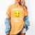 Boobies Make Me Smile Mardi Gras Raglan Baseball Tee Women's Comfort Colors T-Shirt Mustard