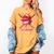 Boys Valentine Day Baseball Helmet Drip Ice-Cream Youth Kids Women's Comfort Colors T-Shirt Mustard
