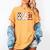 Bunny Football Baseball Sport Easter Day Women's Comfort Colors T-Shirt Mustard
