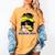 Colombia Baseball Mom Messy Bun Women's Comfort Colors T-Shirt Mustard Colombia Baseball Mom Messy Bun Women's Comfort Colors T-Shirt Mustard