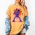 Drip Skeleton Batting Baseball Halloween Women's Comfort Colors T-Shirt Mustard Drip Skeleton Batting Baseball Halloween Women's Comfort Colors T-Shirt Mustard