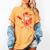 Drippy Baseball Mascot Valentine Heart Glasses Cartoon Women's Comfort Colors T-Shirt Mustard