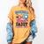 Gender Reveal Baseball Or Bows Daddy Loves You Women's Comfort Colors T-Shirt Mustard