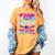 Happy 100 Days Of School Game Day Baseball Ice Cream Drip Women's Comfort Colors T-Shirt Mustard