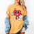 Heart Play Baseball Valentine's Day Teens Boys Girls Kids Women's Comfort Colors T-Shirt Mustard