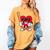 Heart Playing Baseball Valentines Day Women's Comfort Colors T-Shirt Mustard