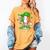 Kids Boys St Patricks Day Irish Flag Kids Baseball Ice Cream Drip Women's Comfort Colors T-Shirt Mustard