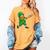 Leprechaun Playing Baseball St Patricks Day Men Boys Kids Women's Comfort Colors T-Shirt Mustard