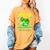 Lucky Dude Drip Baseball Shamrock St Patrick Men Boy Youth Women's Comfort Colors T-Shirt Mustard