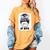 Mom Of Both Volleyball And Baseball Mom For Women Messy Bun Women's Comfort Colors T-Shirt Mustard Mom Of Both Volleyball And Baseball Mom For Women Messy Bun Women's Comfort Colors T-Shirt Mustard