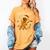 Oh Snap Gingerbreadman Christmas Baseball Women's Comfort Colors T-Shirt Mustard