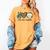 Peace Love Baseball Lover Motif For Women Pink Baseball Mom Women's Comfort Colors T-Shirt Mustard