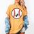 Pregnant Baseball Mom Pregnancy Announcement Baby Feet Belly Women's Comfort Colors T-Shirt Mustard