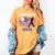 Proud Baseball MOM USA American Flag Family Game Day Women's Comfort Colors T-Shirt Mustard