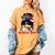Puerto Rico Baseball Mom Messy Bun Boricua Women's Comfort Colors T-Shirt Mustard Puerto Rico Baseball Mom Messy Bun Boricua Women's Comfort Colors T-Shirt Mustard