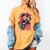 Punk Girl With Anger Kanji And Baseball Bat Women's Comfort Colors T-Shirt Mustard Punk Girl With Anger Kanji And Baseball Bat Women's Comfort Colors T-Shirt Mustard