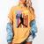 Retro Baseball Drip Boys Ice Cream Patriotic American Flag Women's Comfort Colors T-Shirt Mustard