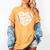 Retro My Heart Is On That Field Baseball Mom Mother's Day Women's Comfort Colors T-Shirt Mustard