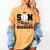 My Son Throws Harder Than Your Husband Baseball Mom Women's Comfort Colors T-Shirt Mustard