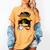 Spanish Baseball Mom Messy Bun Spain Baseball Girl Women's Comfort Colors T-Shirt Mustard Spanish Baseball Mom Messy Bun Spain Baseball Girl Women's Comfort Colors T-Shirt Mustard