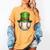 St Patricks Day Baseball Player Leprechaun Hat Men Boys Kids Women's Comfort Colors T-Shirt Mustard