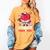 Stealing Hearts And Bases Baseball Player Valentine's Day Women's Comfort Colors T-Shirt Mustard