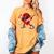 Valentine Baseball Heart Sports Love Valentines Day Boys Women's Comfort Colors T-Shirt Mustard