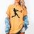 Valentines Day Baseball Batter Silhouette Heart Men Boys Kid Women's Comfort Colors T-Shirt Mustard