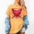 Valentines Day Baseball Red Heart Dab Boys Girls Kids Women's Comfort Colors T-Shirt Mustard