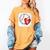 Womens Bleached Custom Baseball Mom Number 4 Heart For Mom Women's Comfort Colors T-Shirt Mustard Womens Bleached Custom Baseball Mom Number 4 Heart For Mom Women's Comfort Colors T-Shirt Mustard