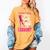Women's Play Like A Girl Softball Baseball Girls Women's Comfort Colors T-Shirt Mustard
