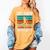 Women's Retro Hit Hard Run Fast Turn Left Baseball Lover Women's Comfort Colors T-Shirt Mustard