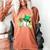 Baseball St Patricks Day Lucky Baseball Player Shamrock Women's Comfort Colors T-Shirt Yam