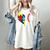 Autism Baseball Heart Autism Puzzle Baseball Mom Women's Comfort Colors T-Shirt Ivory
