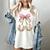 Baseball Girls Women Coquette Pink Bow Baseball Women's Comfort Colors T-Shirt Ivory