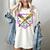 Baseball Ice Cream Drip Boys Mardi Gras Carnival Party Mask Women's Comfort Colors T-Shirt Ivory Baseball Ice Cream Drip Boys Mardi Gras Carnival Party Mask Women's Comfort Colors T-Shirt Ivory