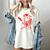 Drippy Baseball Mascot Valentine Heart Glasses Cartoon Women's Comfort Colors T-Shirt Ivory
