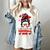 Loud And Proud Baseball Mom Messy Bun Leopard Mother Day Women's Comfort Colors T-Shirt Ivory