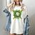 Lucky Shamrock Baseball Gloves Drip St Patrick's Day Boys Women's Comfort Colors T-Shirt Ivory