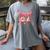 6 7 Melting Number Arrow Baseball Drip Valentine's Day Women's Comfort Colors T-Shirt Gray