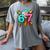 67 Baseball Ice Cream Drip Kids Women's Comfort Colors T-Shirt Gray