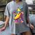 Banana With Baseball Bat Street Baseball Drip Women's Comfort Colors T-Shirt Gray Banana With Baseball Bat Street Baseball Drip Women's Comfort Colors T-Shirt Gray
