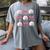 Baseball Boys Girls Baseball Mom Tee Pink Bow Baseball Women's Comfort Colors T-Shirt Gray