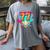 Baseball Drip Jersey Number 77 For Players & 77th Birthday Women's Comfort Colors T-Shirt Gray Baseball Drip Jersey Number 77 For Players & 77th Birthday Women's Comfort Colors T-Shirt Gray