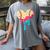Baseball Drip Melting Ice Cream Baseball Heart Boys Girls Women's Comfort Colors T-Shirt Gray