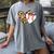 Baseball Heart Leopard Heart Sport Baseball Mom Women's Comfort Colors T-Shirt Gray