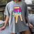 Baseball Ice Cream Drip Home Plate Glove Respect Drip 2 Side Women's Comfort Colors T-Shirt Gray