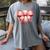 Baseball Mom Coquette Pink Bow Baseball Mom Women's Comfort Colors T-Shirt Gray